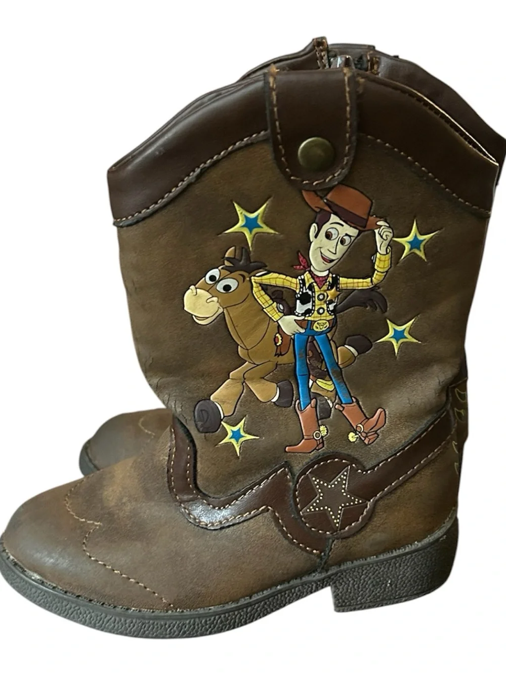 Disney Toy Story 4 Woody Bullseye Cowboy Boots Brown Kids Soze 4 Western